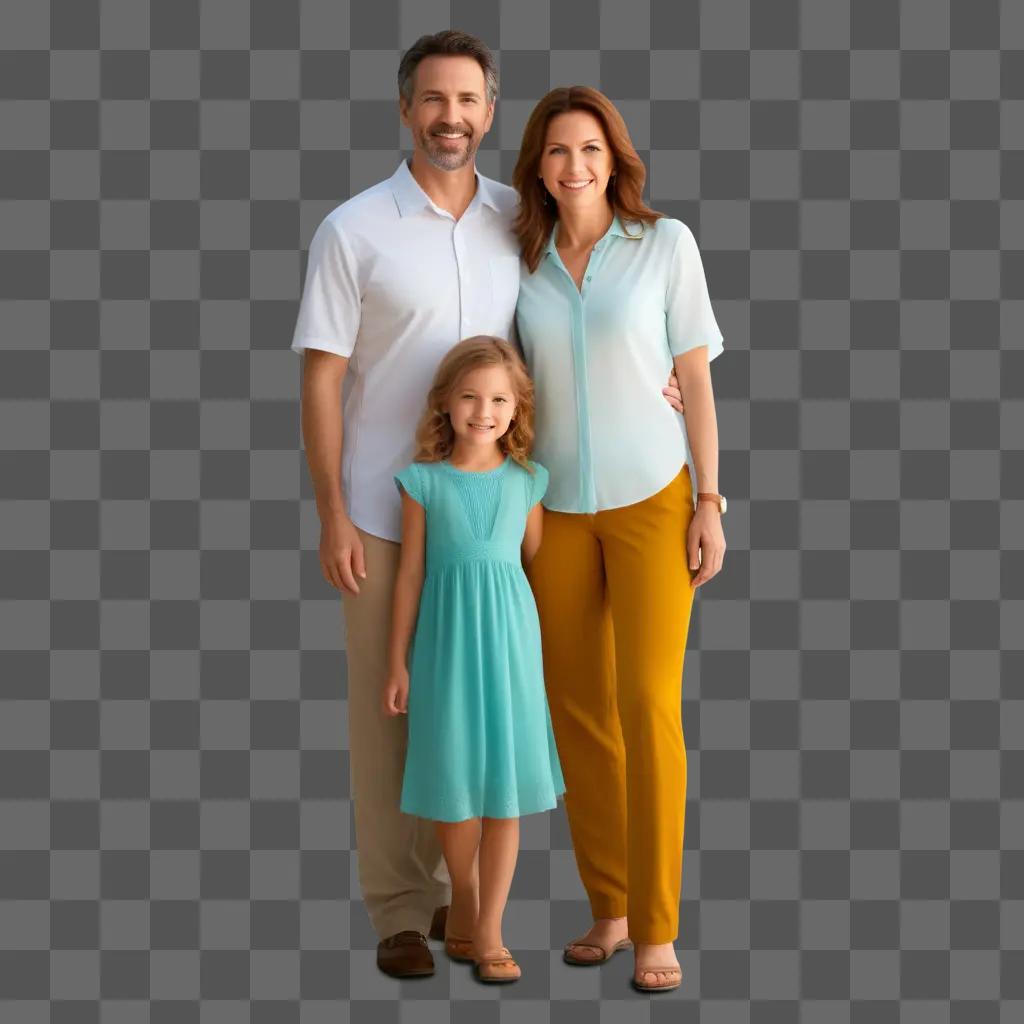 family portrait with a transparent background