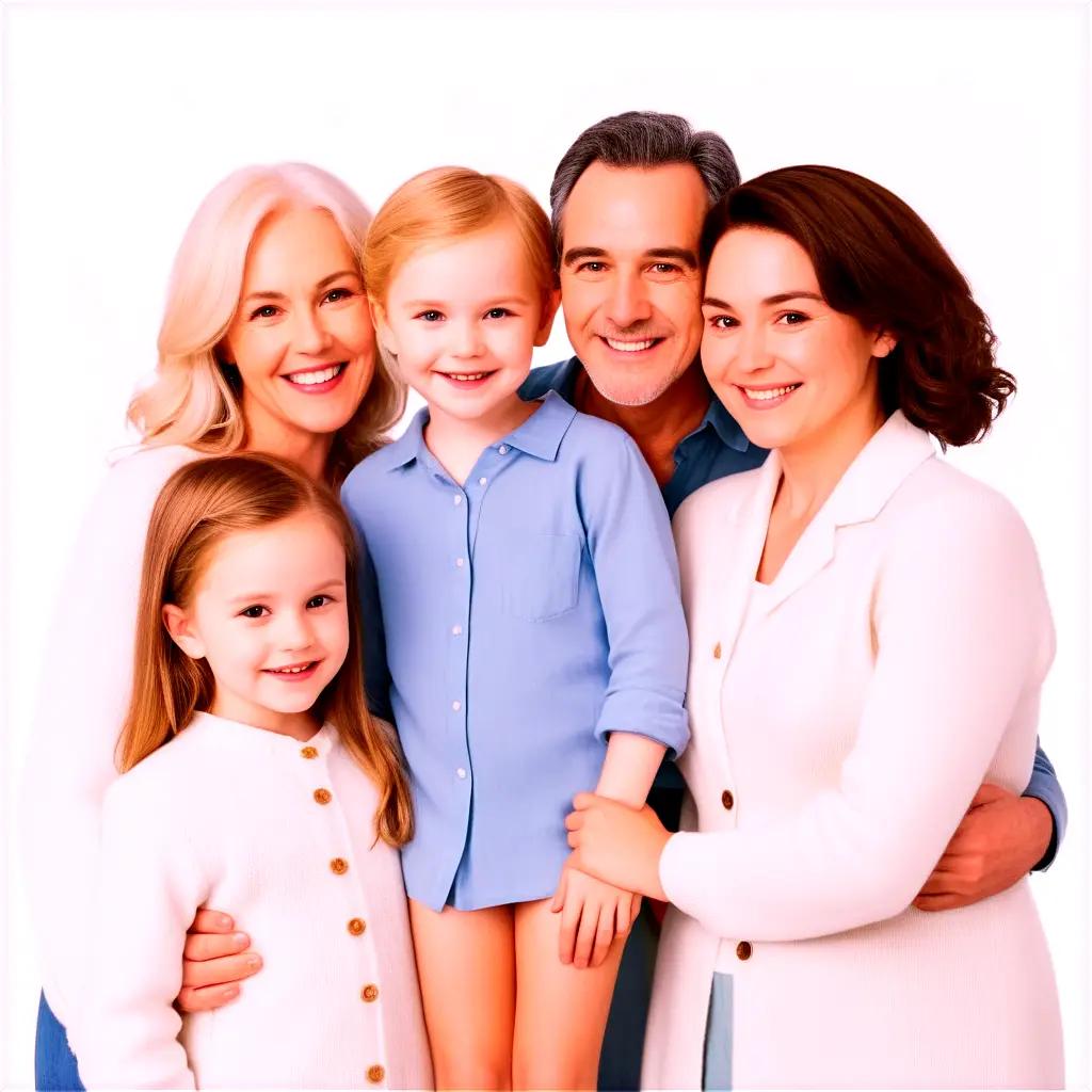 family poses for a photograph