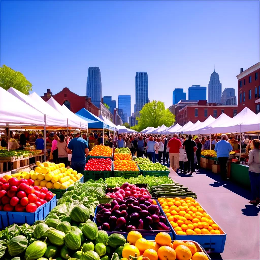 farmers market offers fresh produce in the city