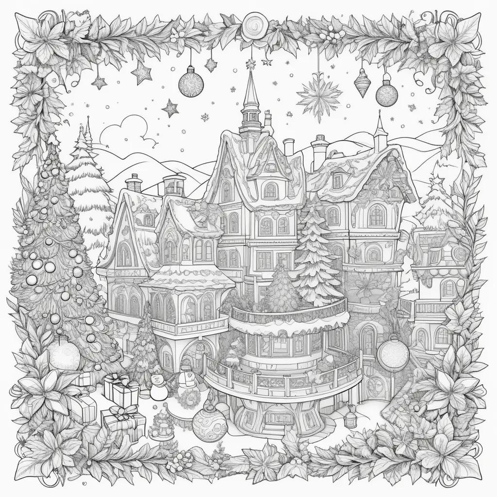 festive coloring page with a merry christmas theme