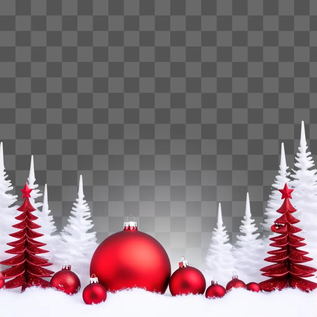 festive red Christmas background with decorations