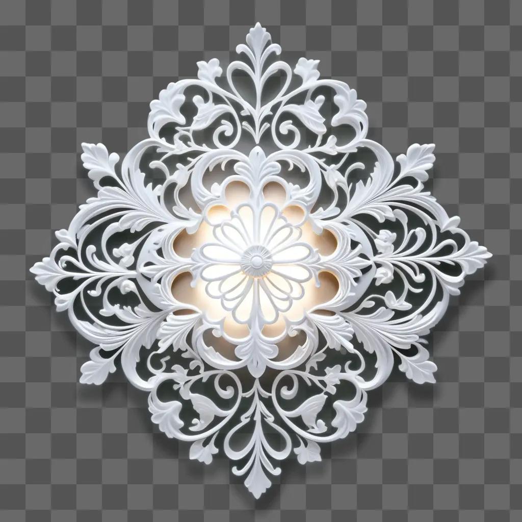 filigree design with a light source