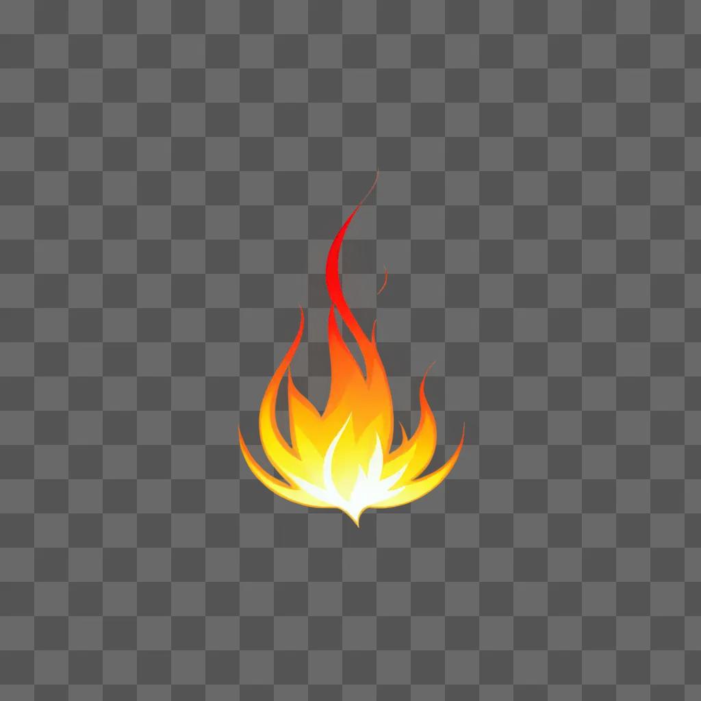 fire clipart image with a yellow background