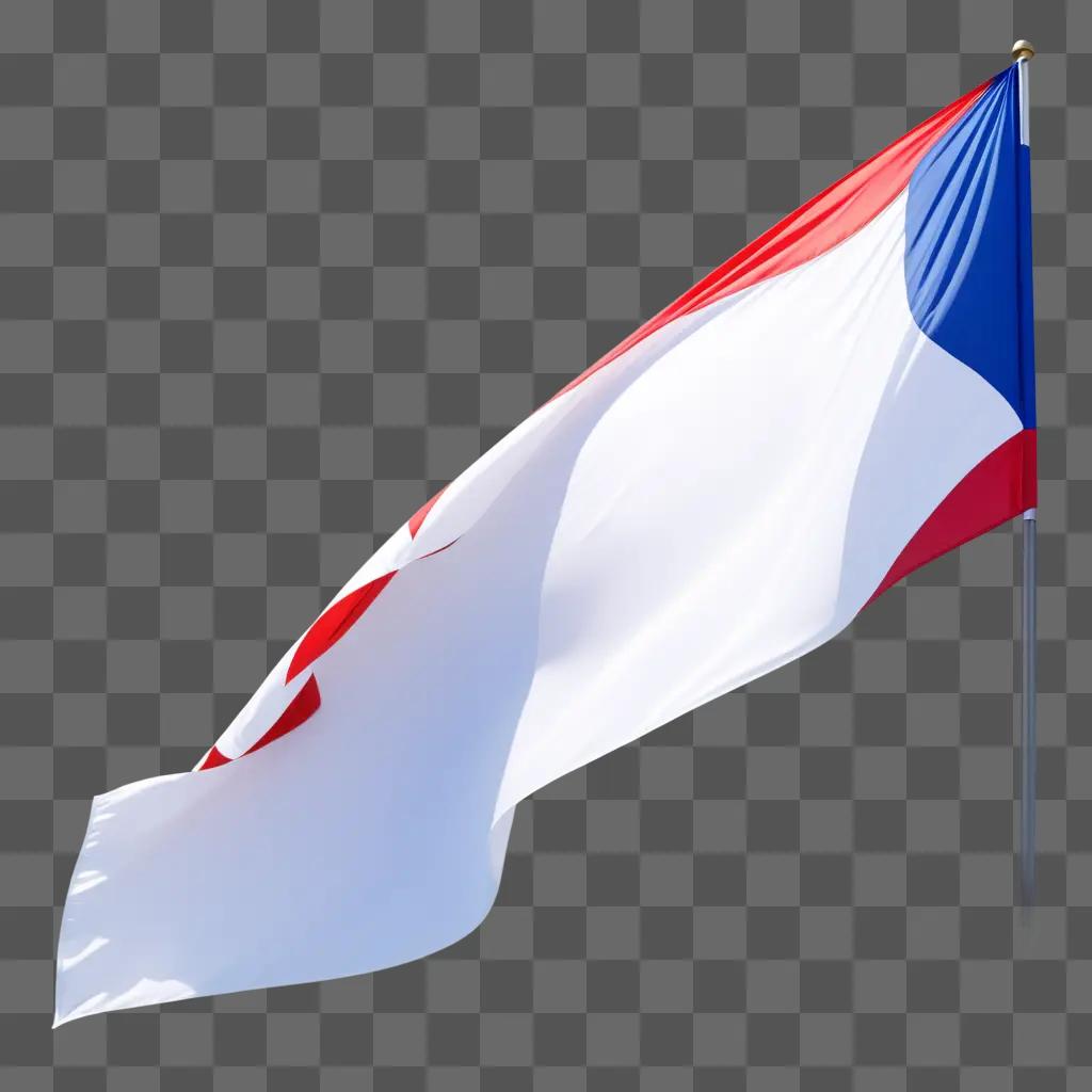 flag flying in the wind with a transparent background