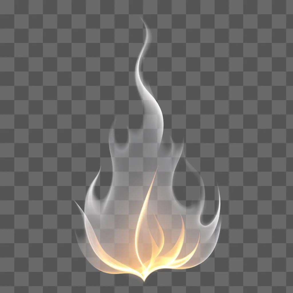 flame in a transparent background