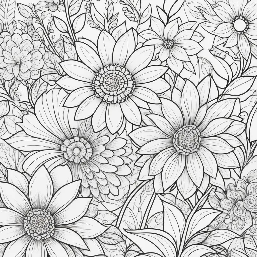 floral pattern for coloring pages