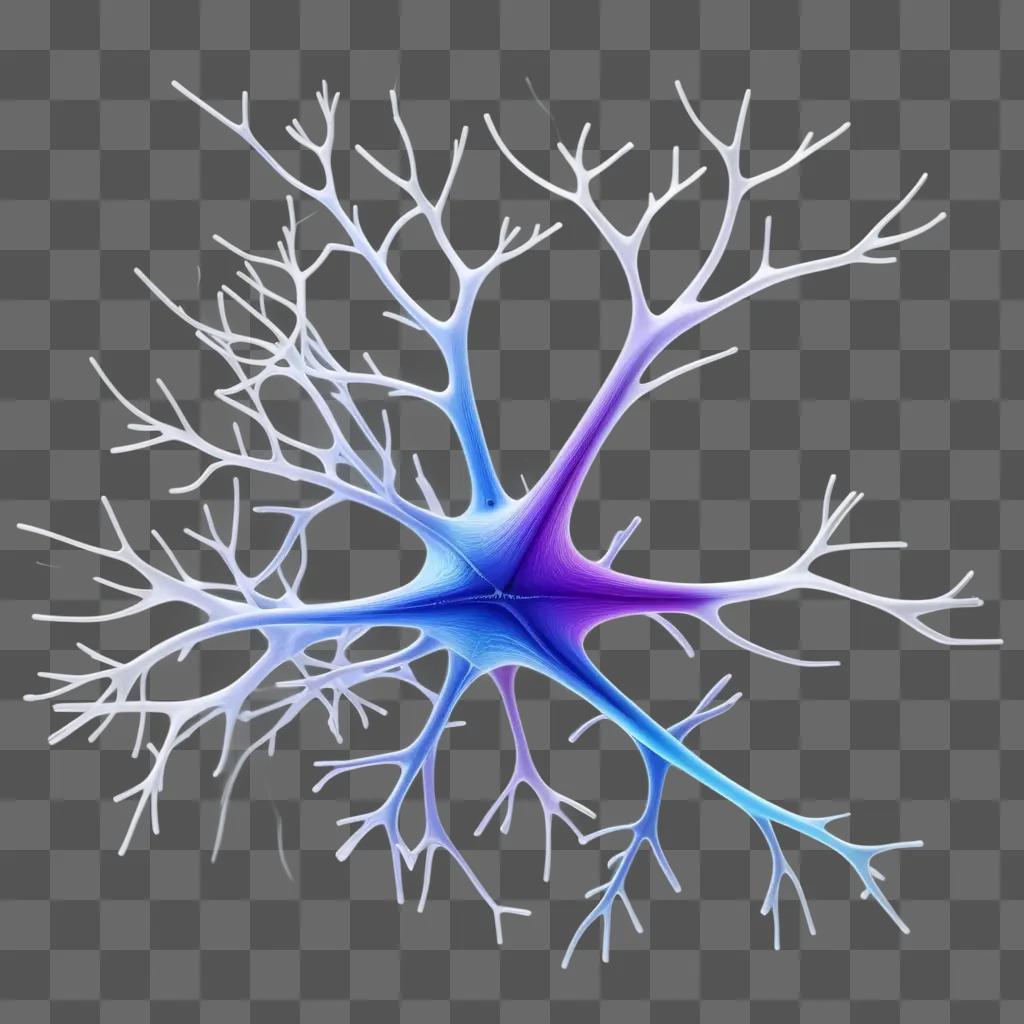 fluorescent image of a neuron