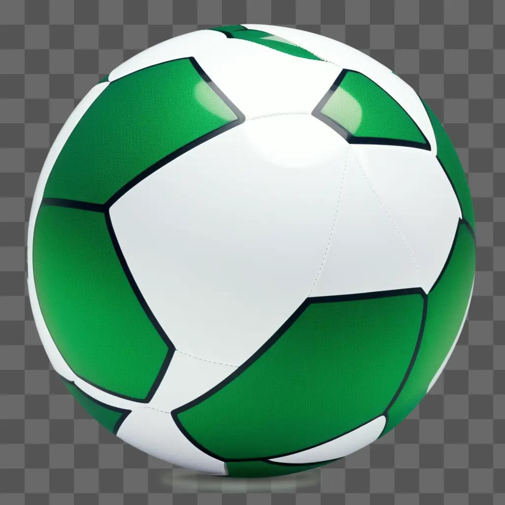 football ball with a green and white design