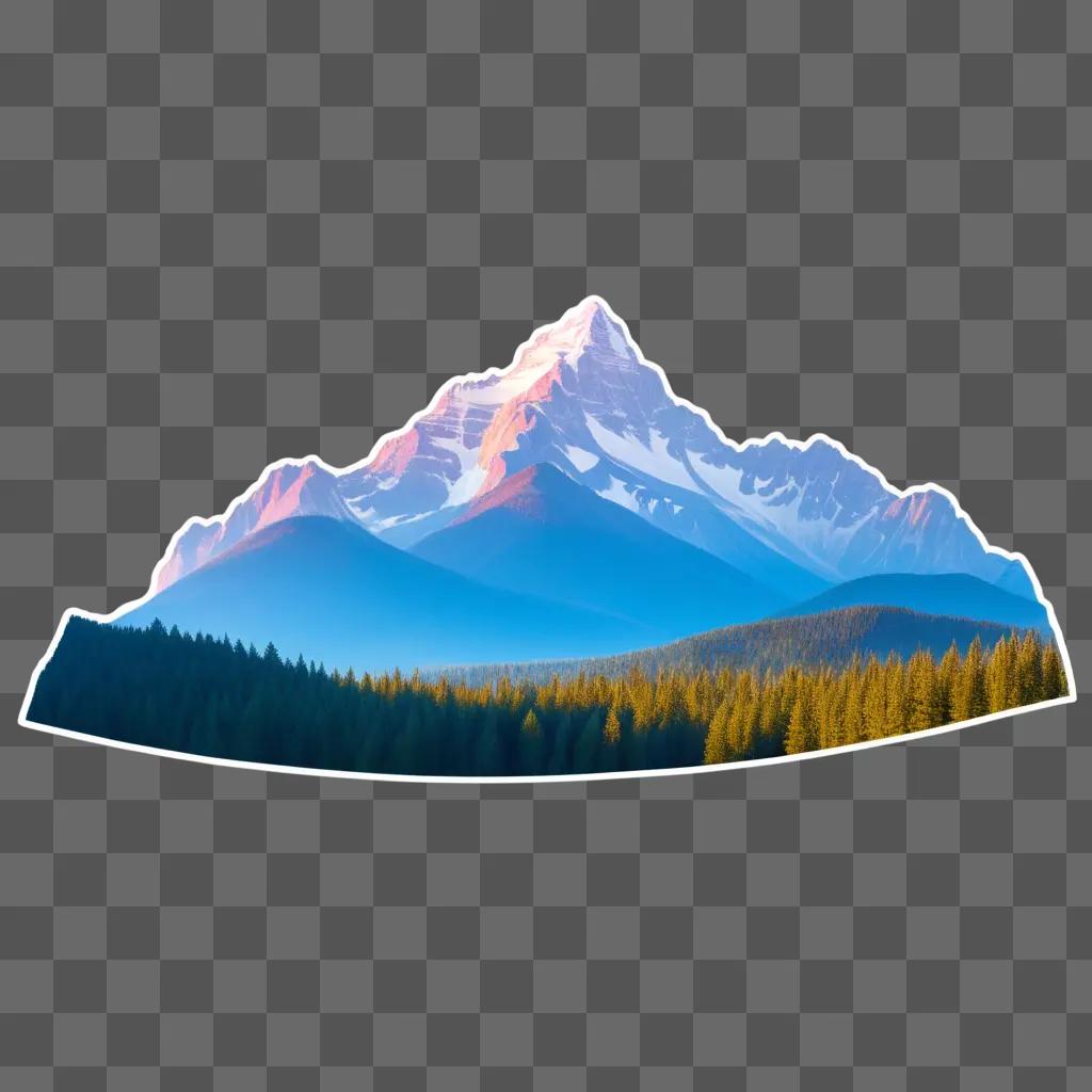 forested mountain with a glowing treeline