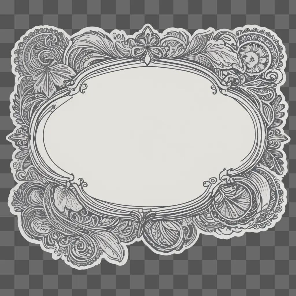 frame with ornate floral design is a good clipart of communication