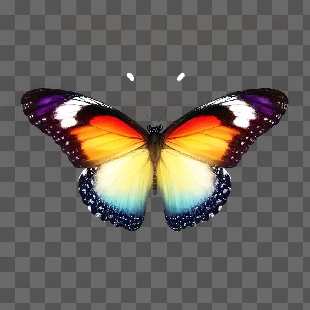 free butterfly with vibrant colors and wings