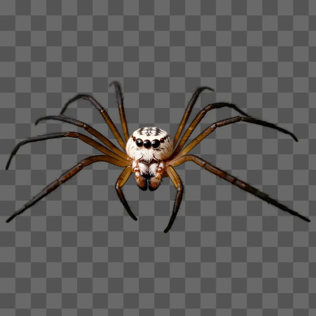 free spider is sitting on a brown background