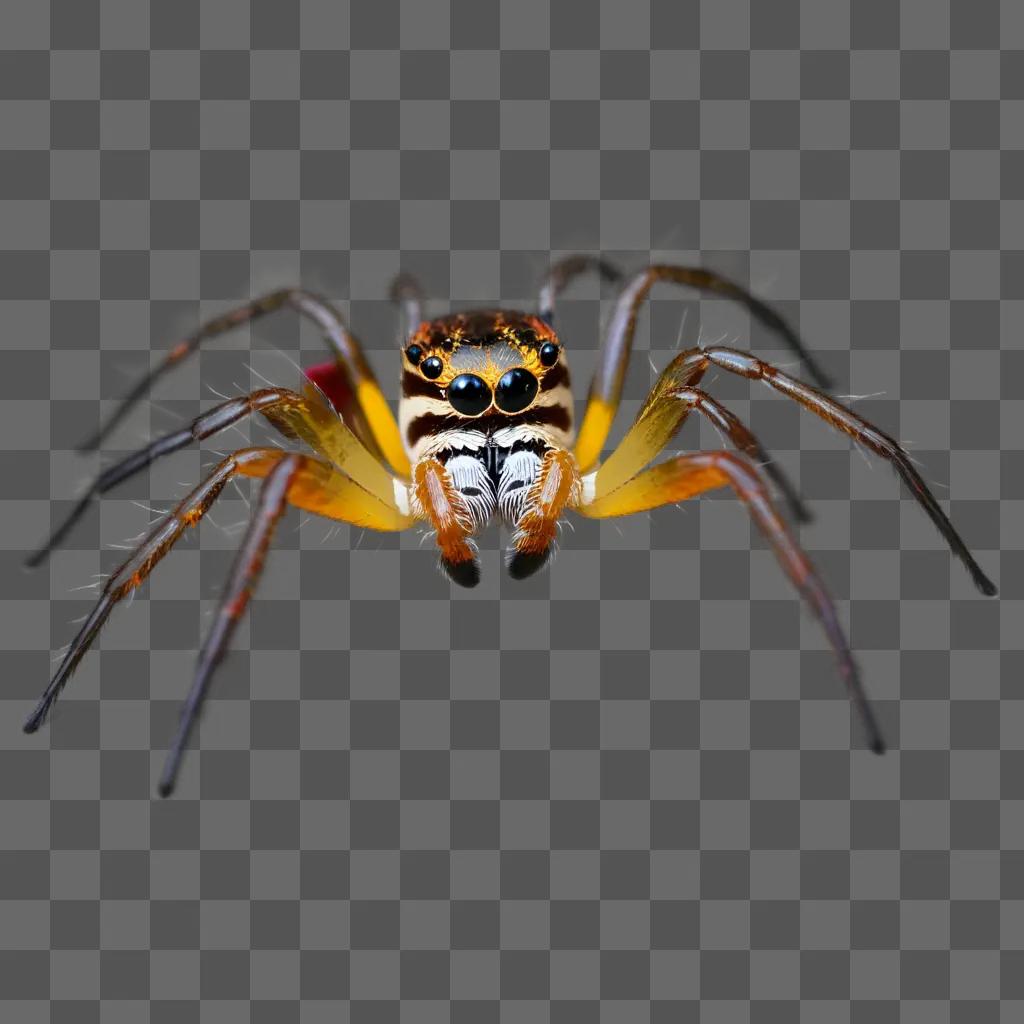 free spider with yellow legs and black spots