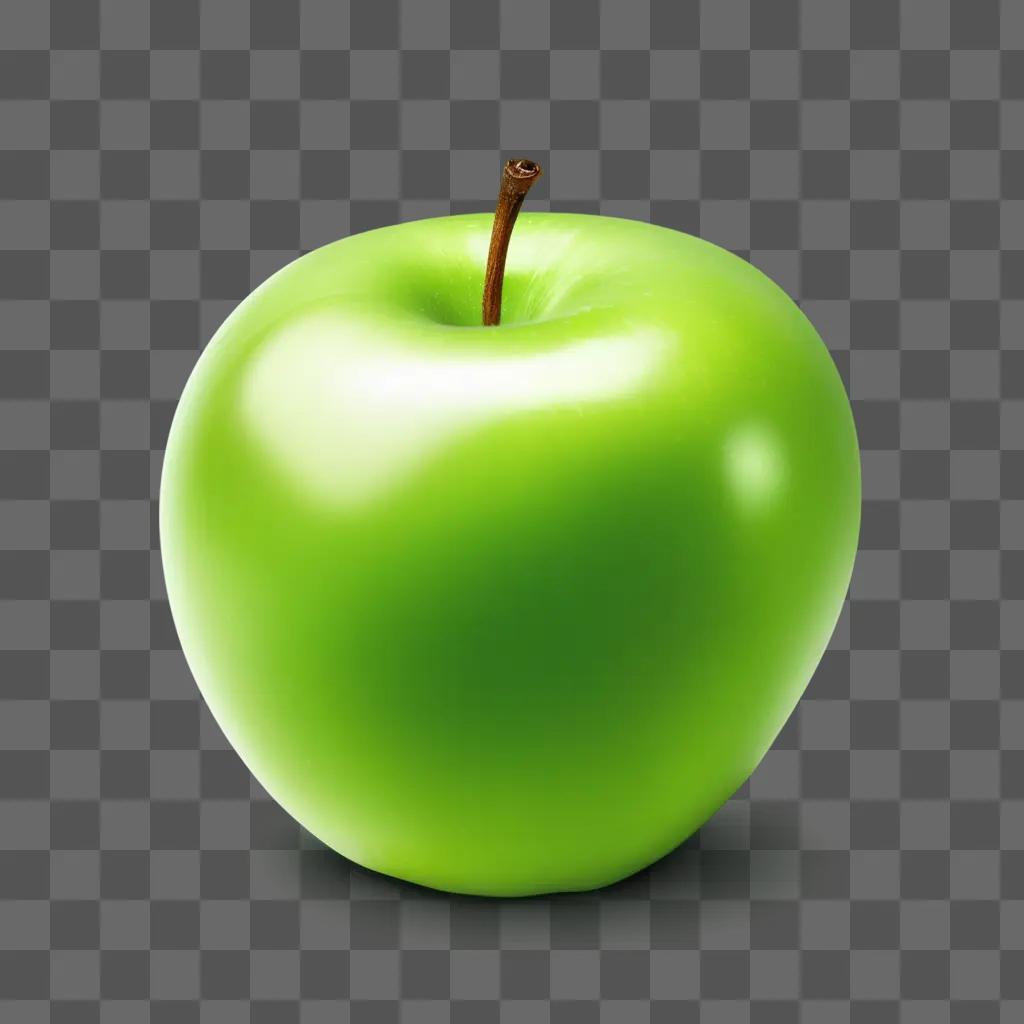 fresh green apple on a green background