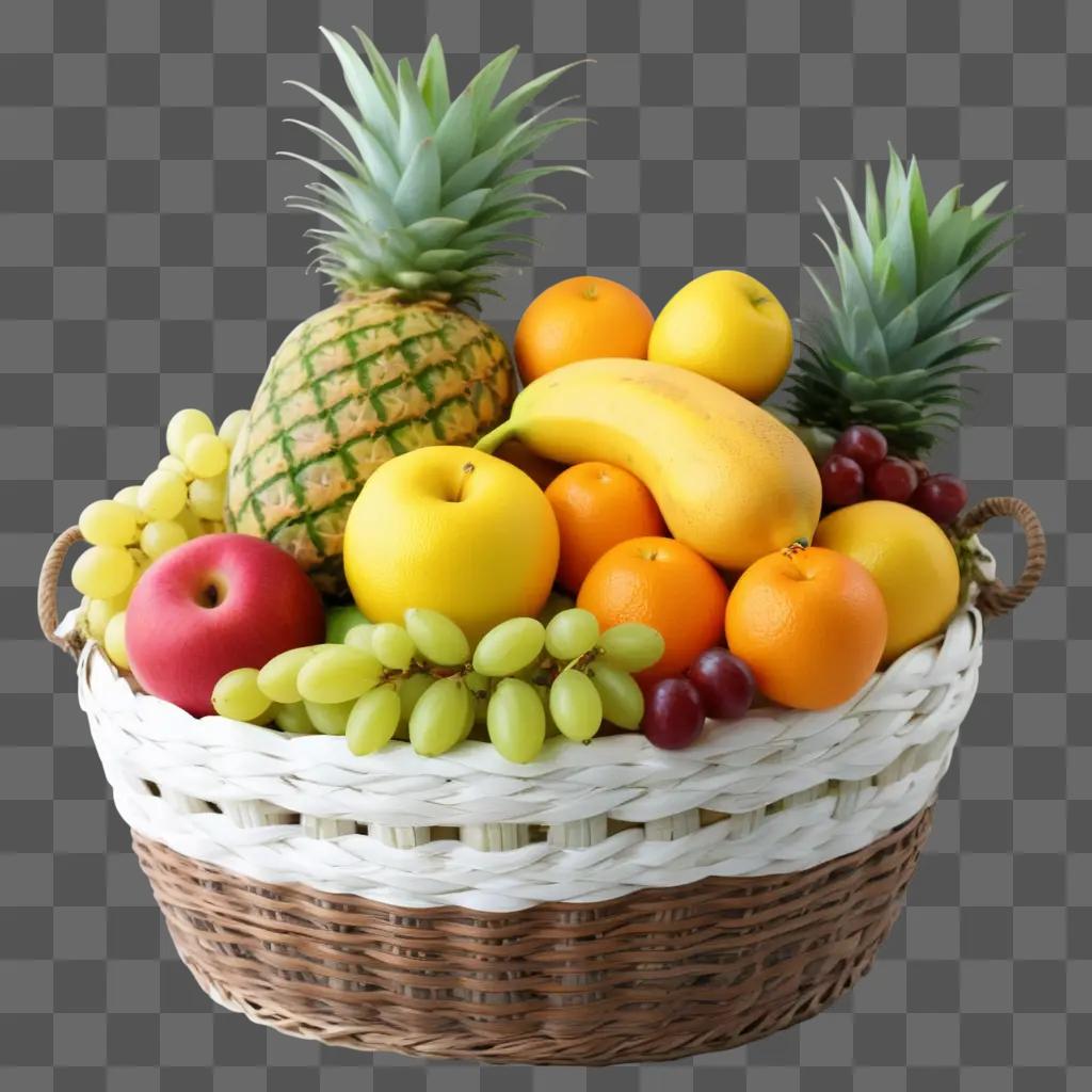 fruit basket full of different fruits