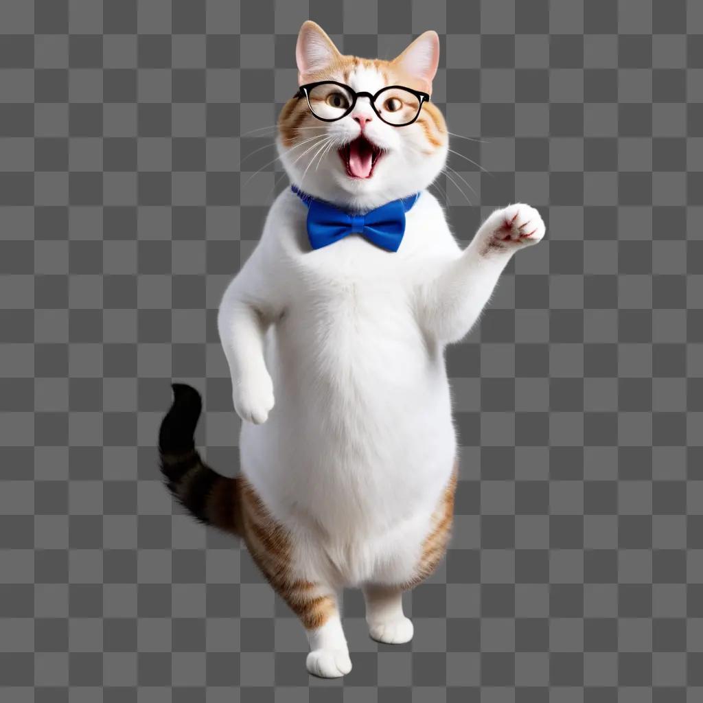 funny cat wearing a bow tie