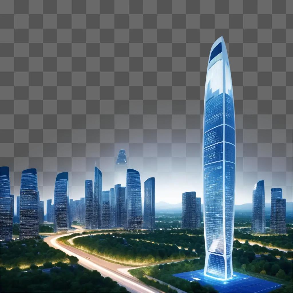 futuristic skyscraper catches the eye in an advertisement