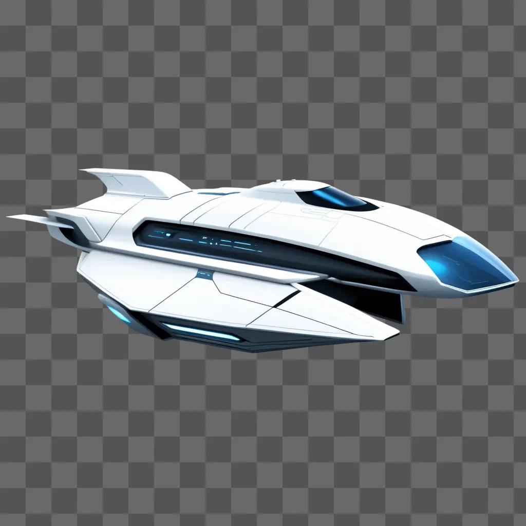 futuristic spaceship flying in space