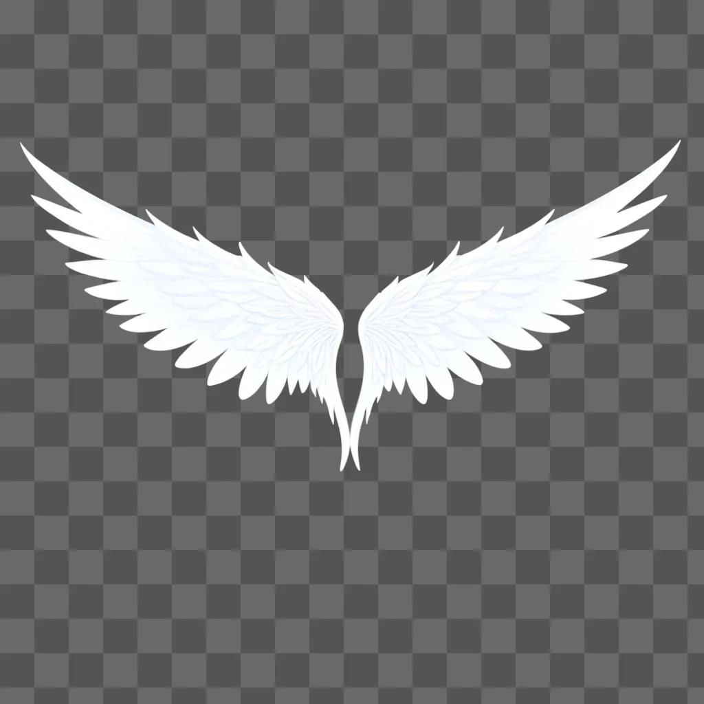 gel wings emoji in white on a white background