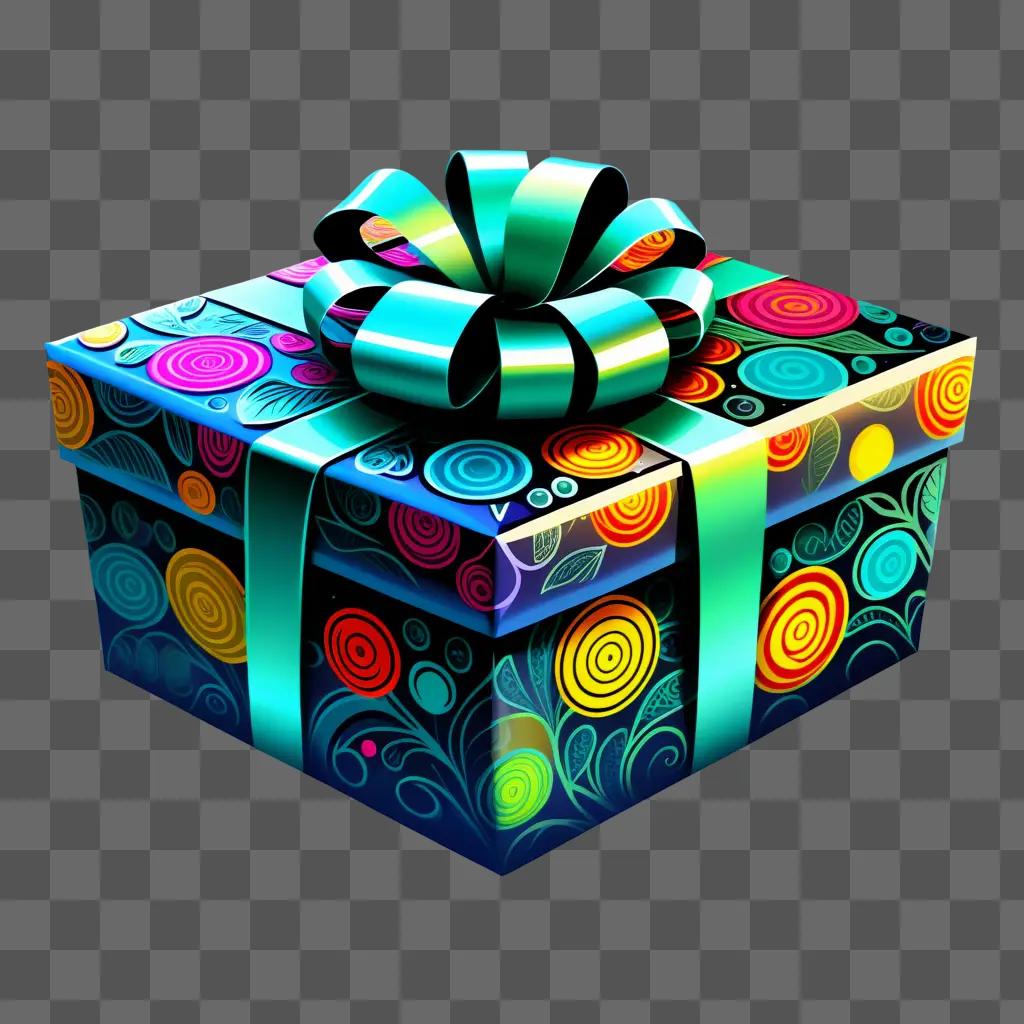 gift box with a colorful bow on top