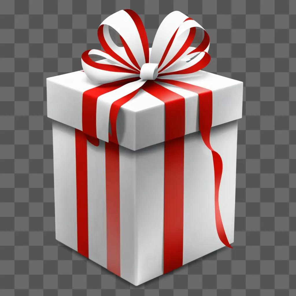 gift clipart A gift box with a ribbon and bow on top