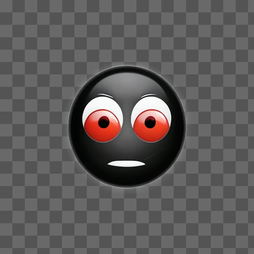 gift emoji A black face with red eyes and mouth