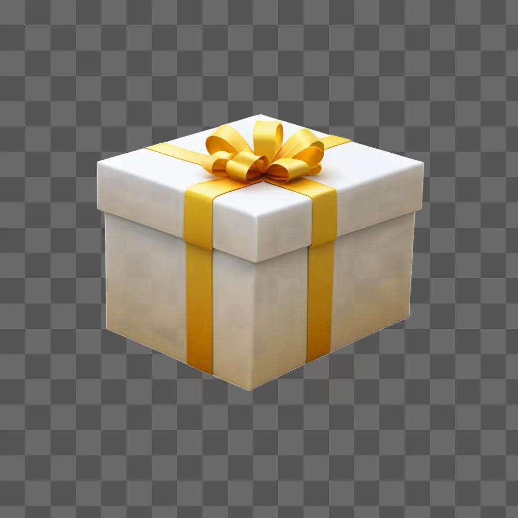 gift emoji A gift box with a gold ribbon and bow