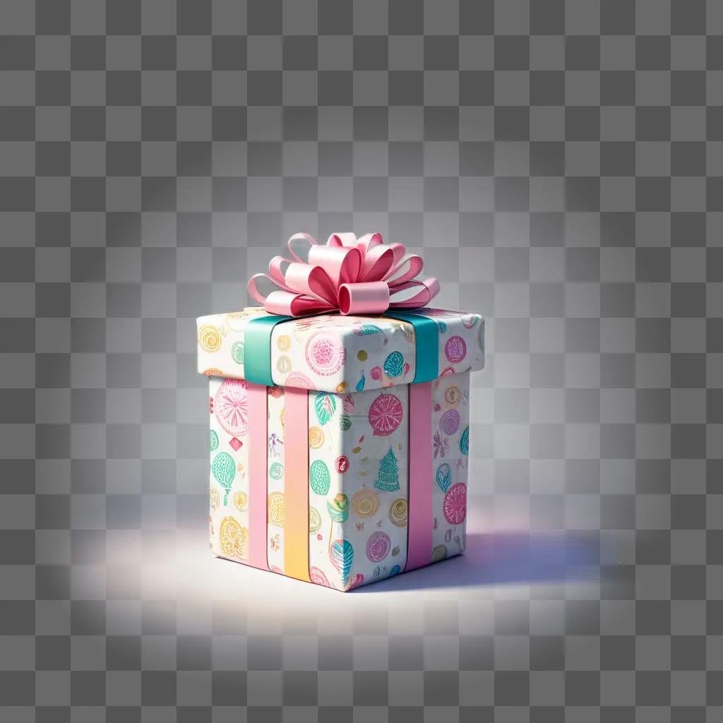 gift with a bow is sitting on a table