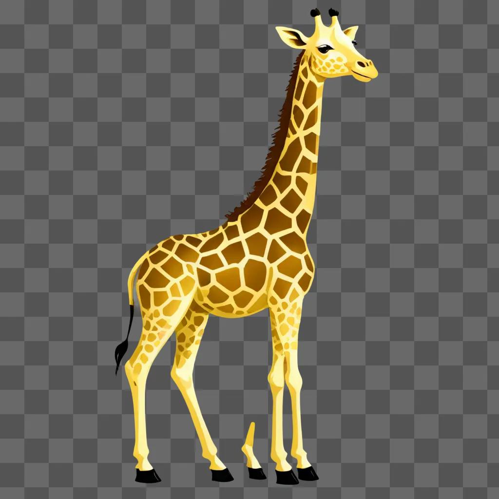 giraffe clipart A giraffe stands alone on a plain background