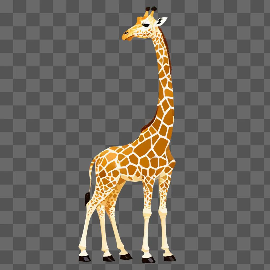 giraffe clipart A giraffe with black eyes and a brown body