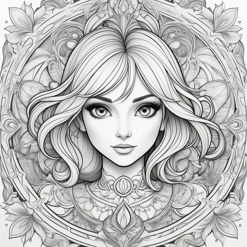 girl in a miraculous coloring pages with a flower