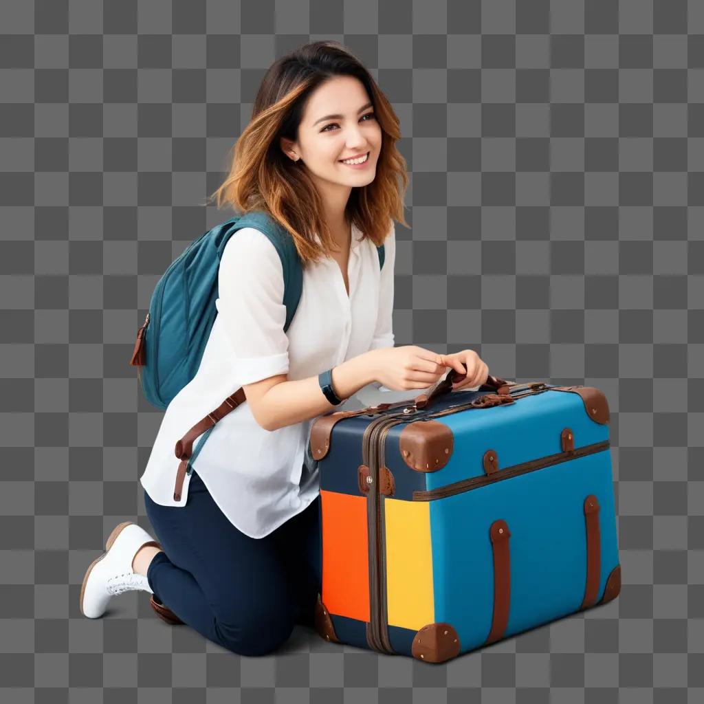 girl with a backpack is ready to travel