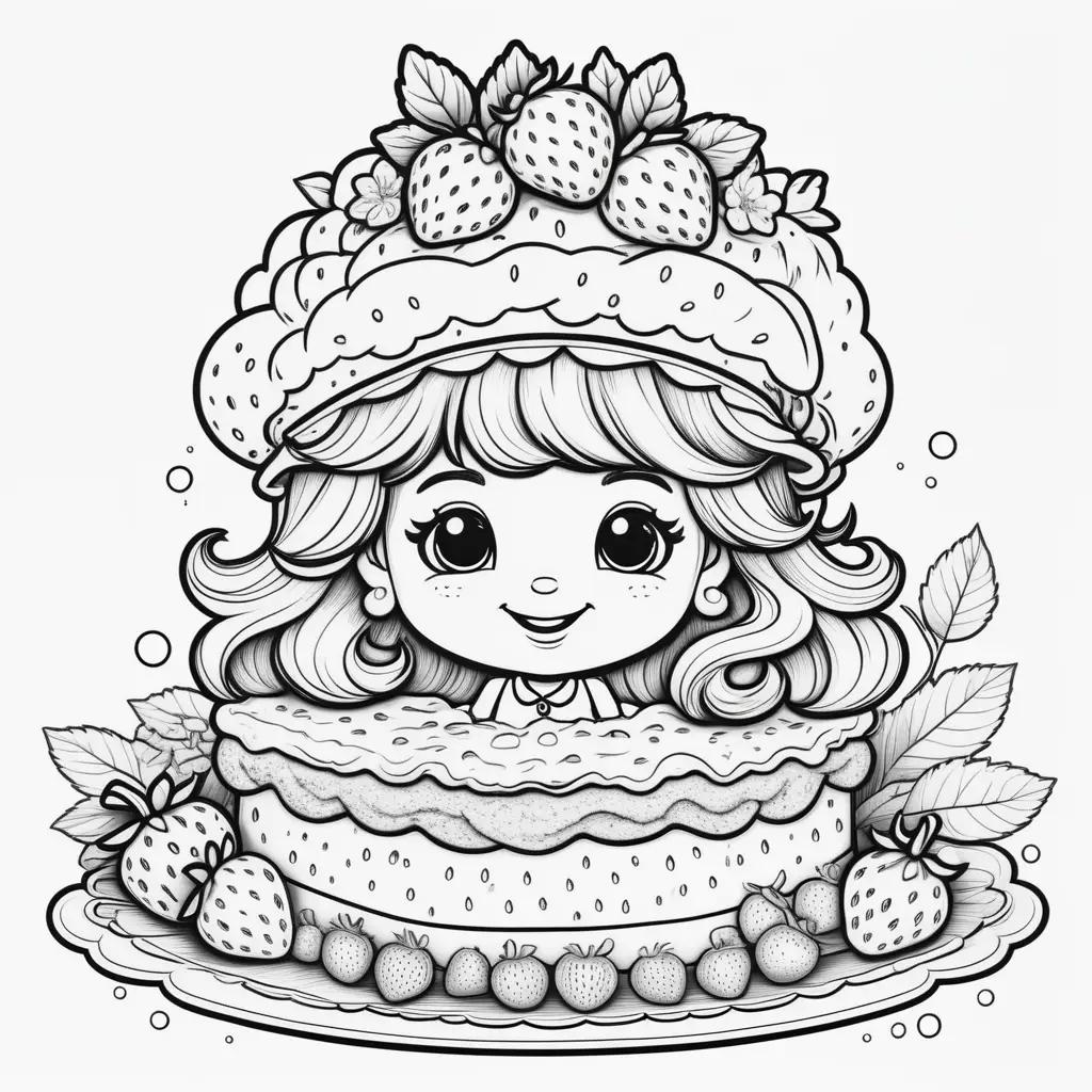 girl with a strawberry shortcake on her head