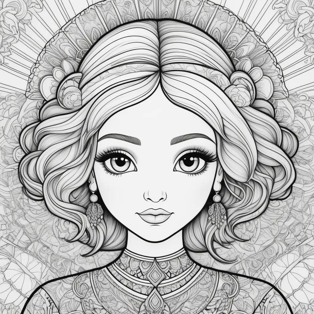 girl with bobbie-good coloring pages