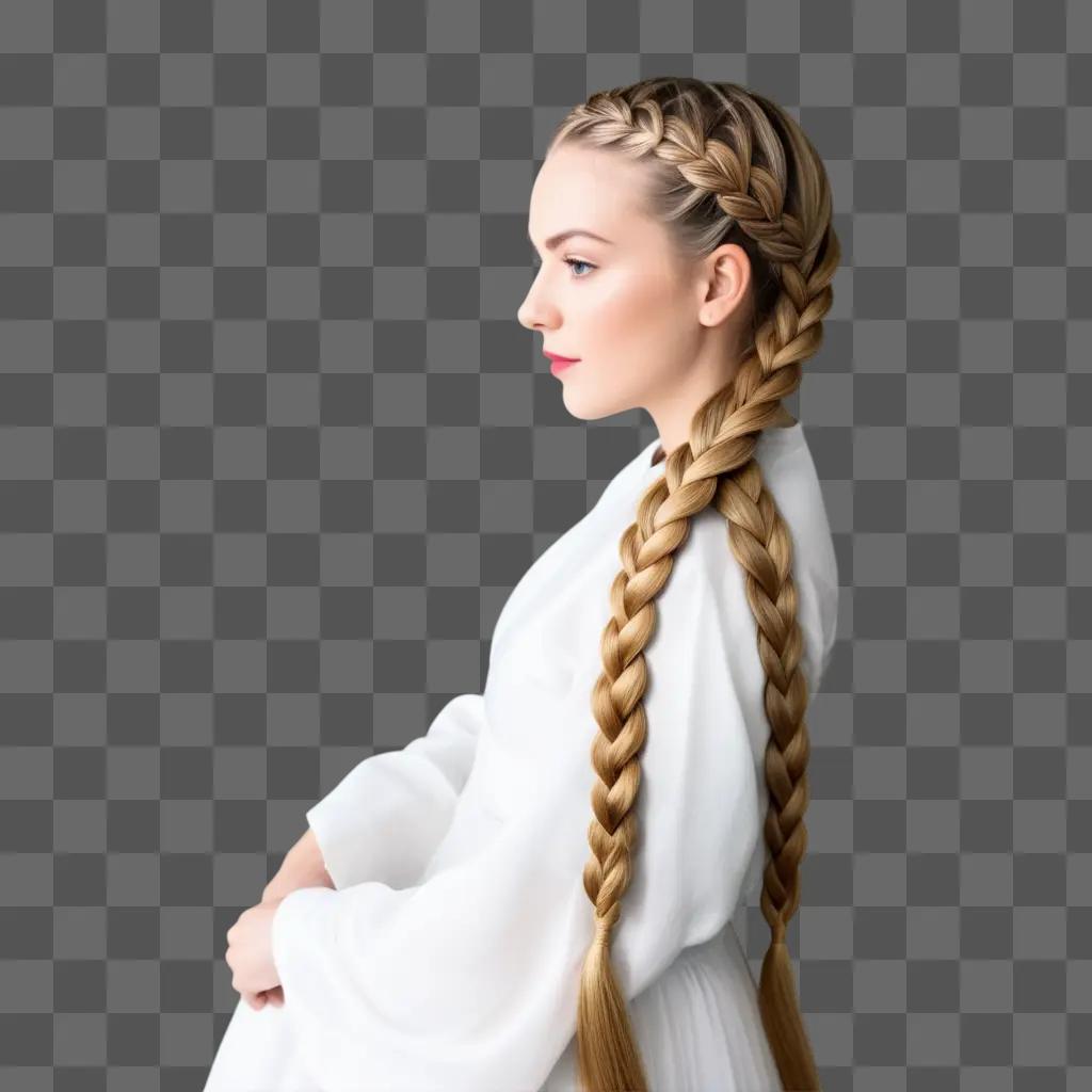 girl with braided hair