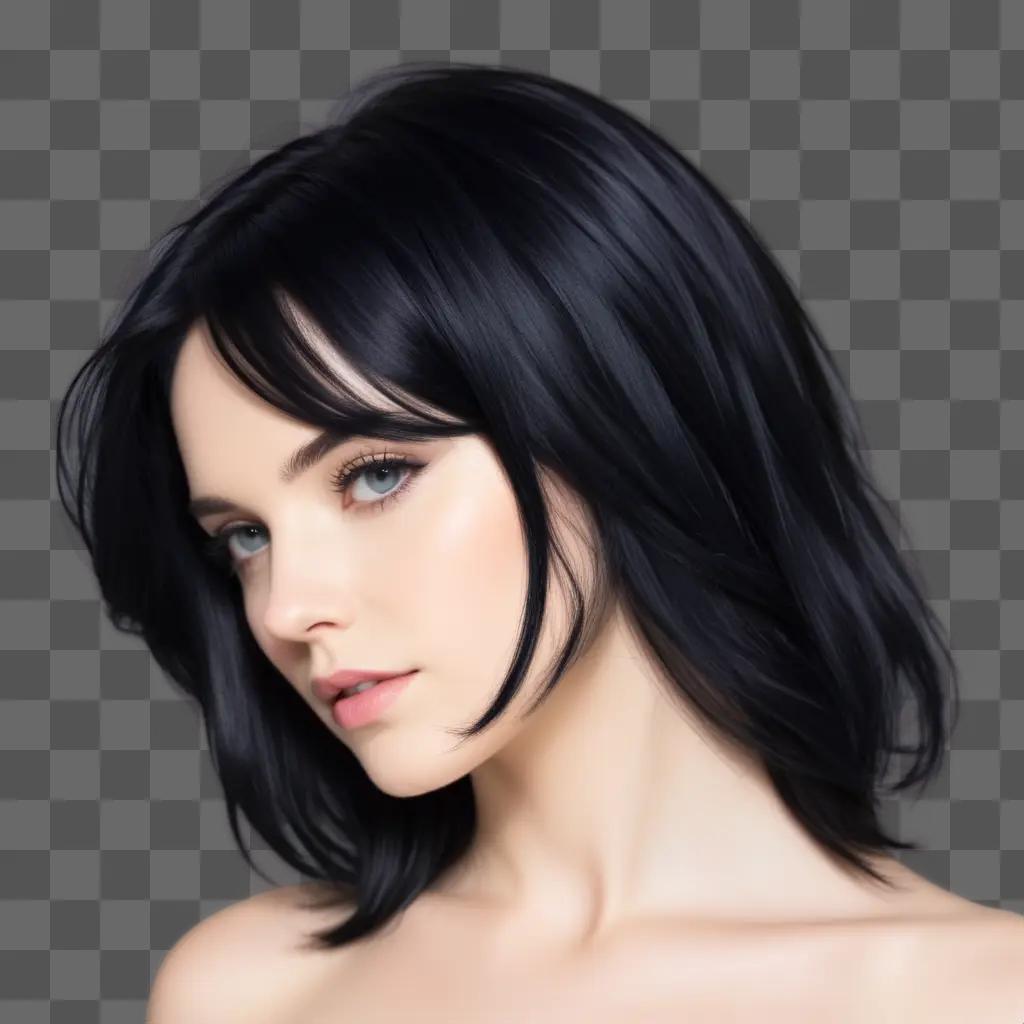 girl with transparent black hair