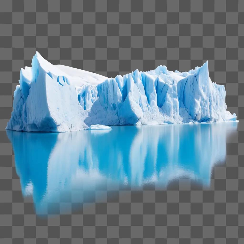 glacial glacier on a calm blue lake