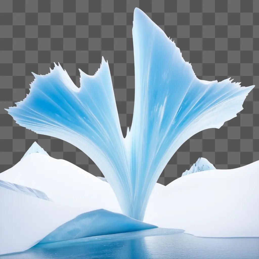 glacier is depicted with an open mouth