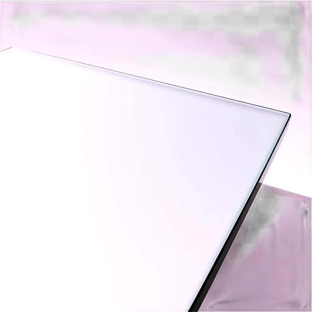 glass table top on a pink background