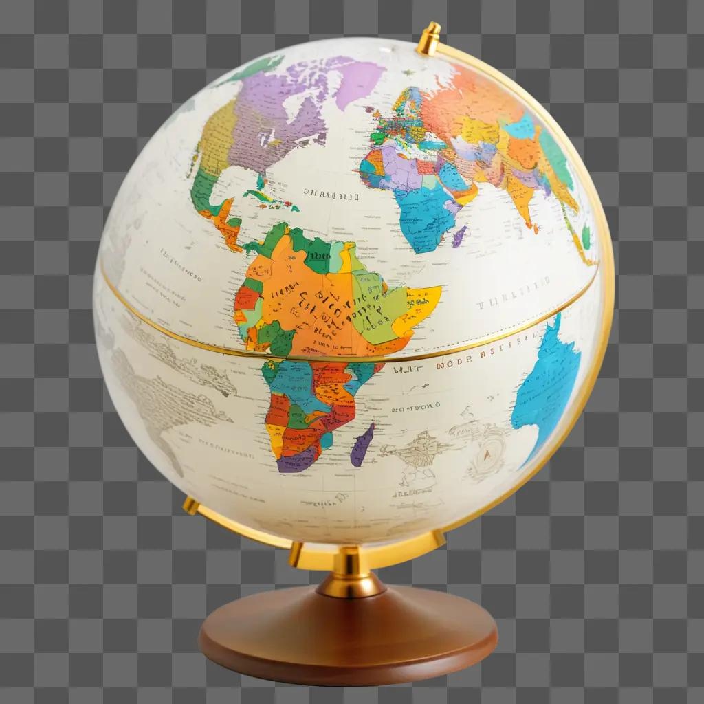 globe on a stand with gold accents