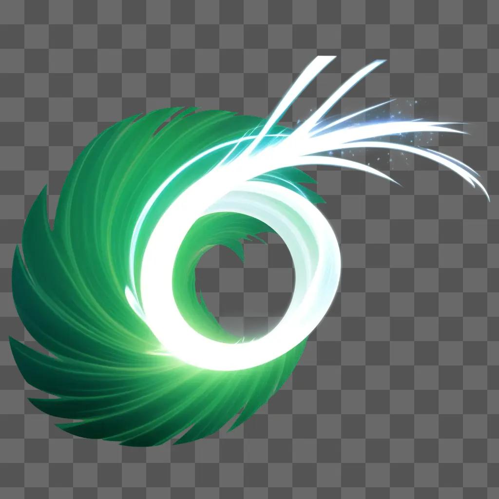 glowing, transparent kamehameha with a spiral