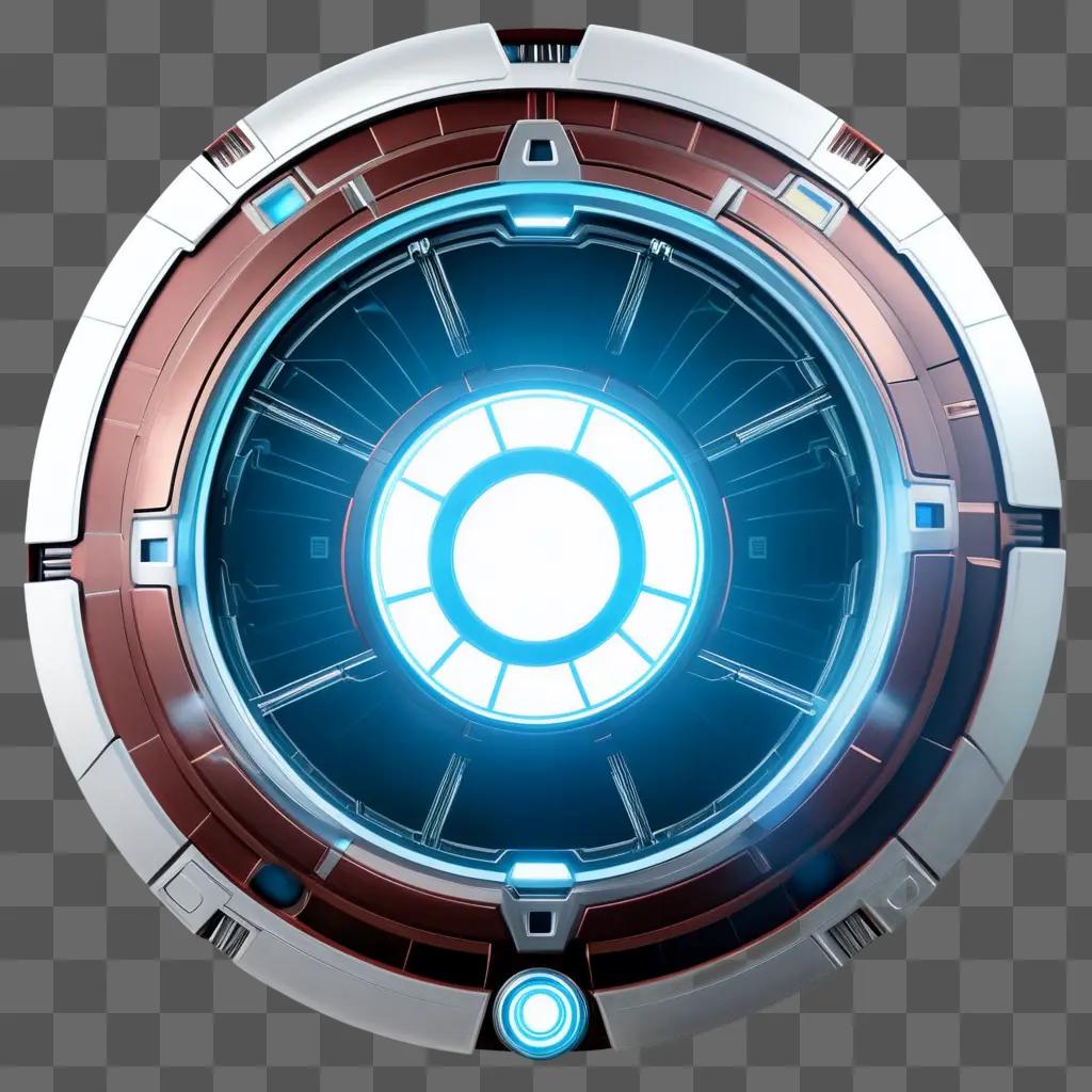 glowing circular arc reactor