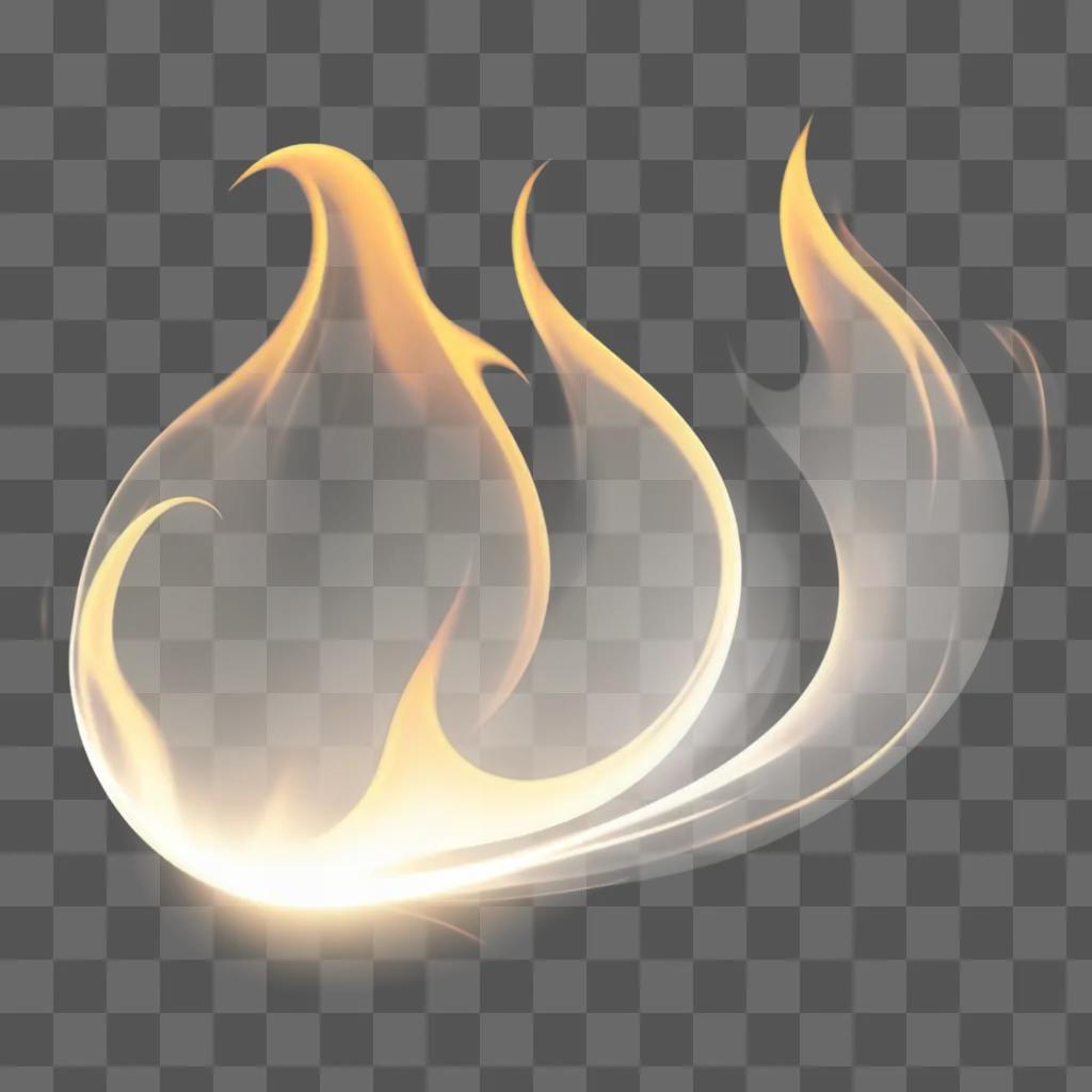 glowing fire with a transparent background