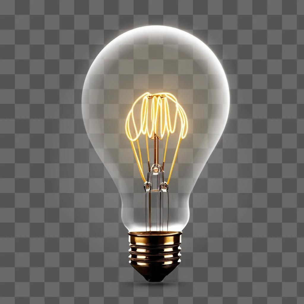 glowing lightbulb logo against a beige background