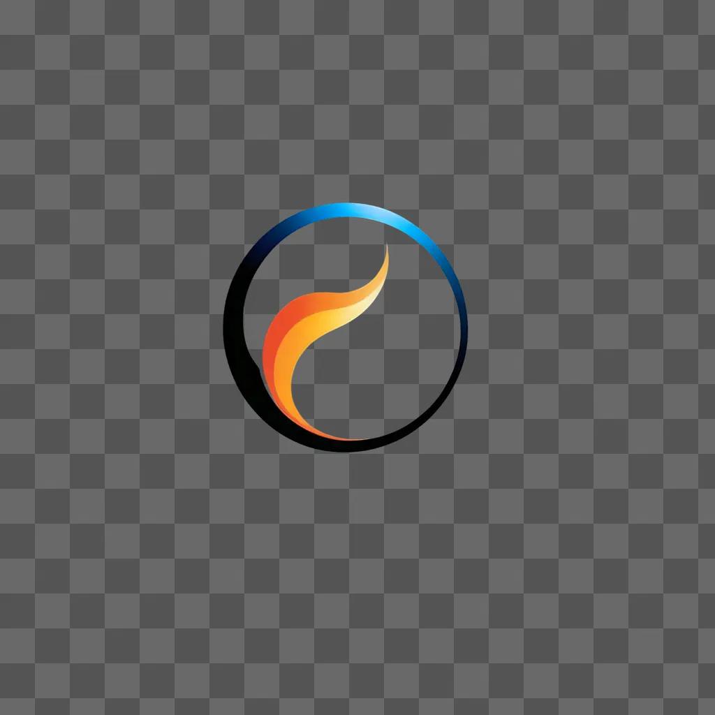 glowing logo with elements of fire and water