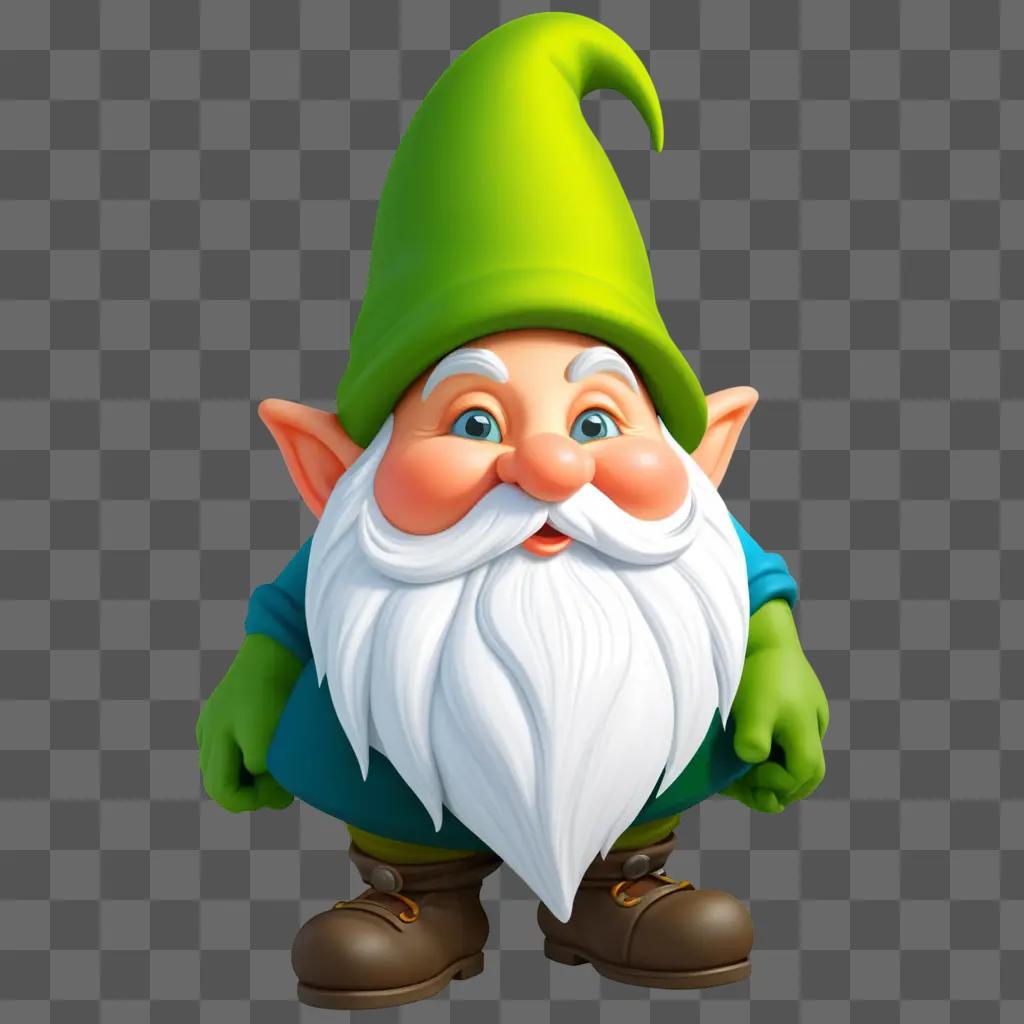 gnome in a green hat and green boots