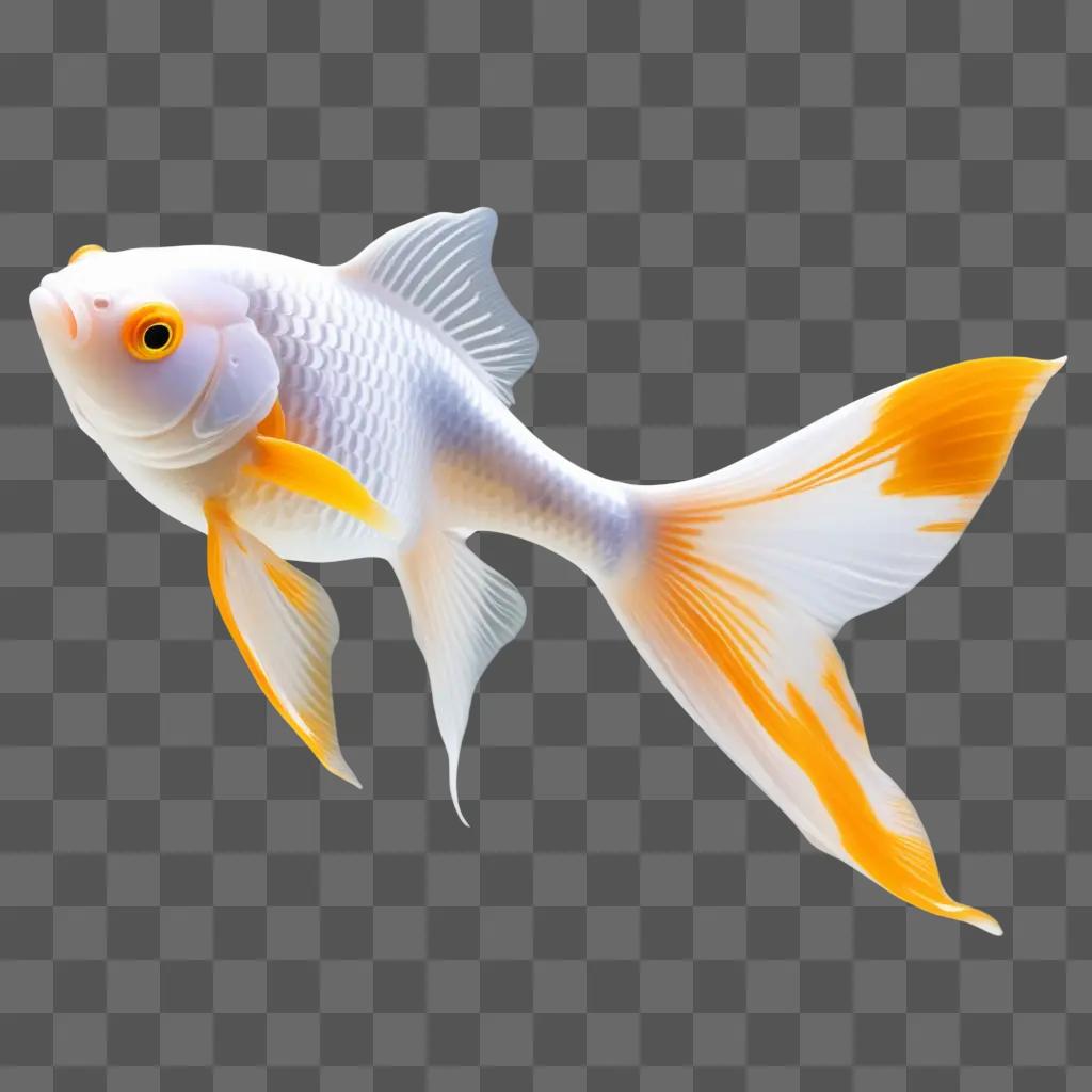 gold fish swims in the water