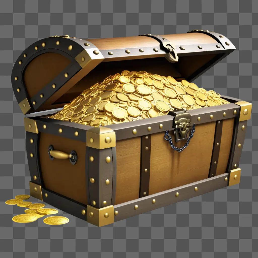 gold treasure chest full of coins