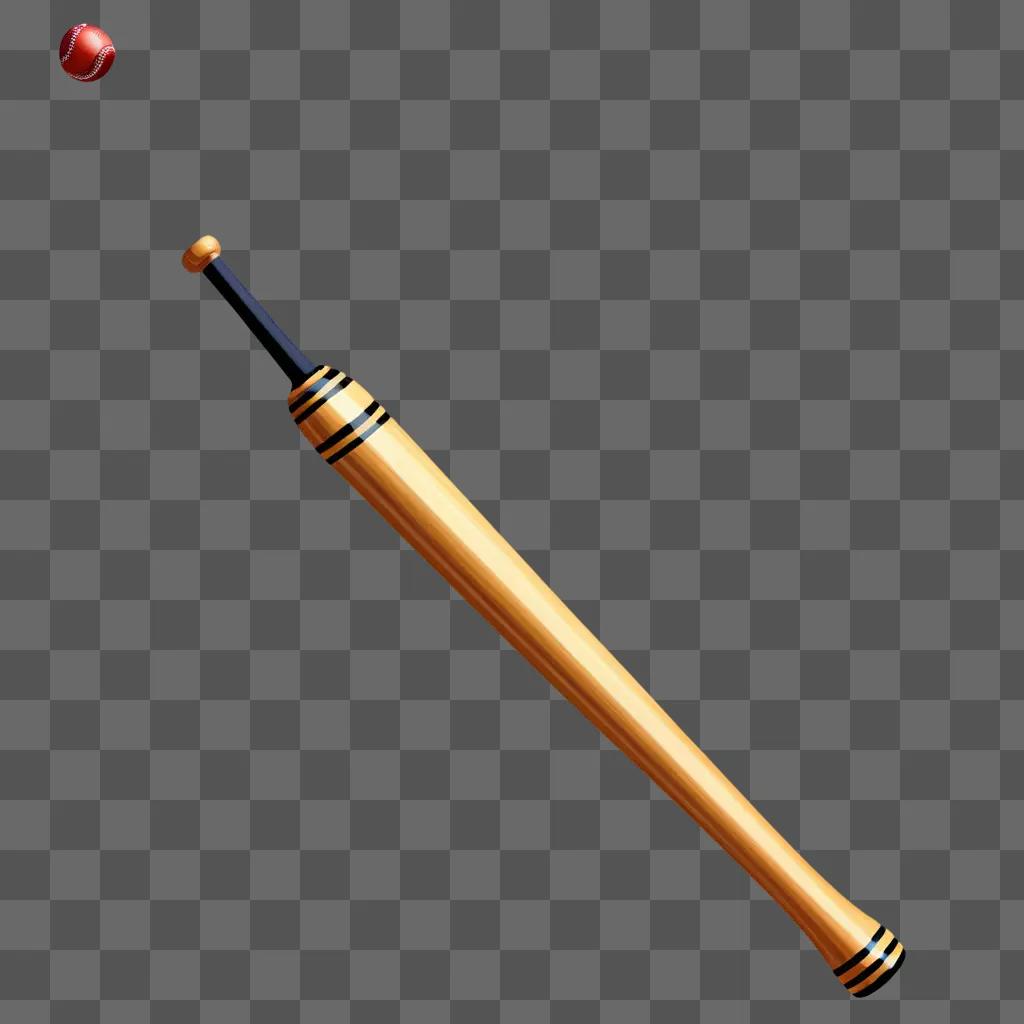 golden baseball bat on a beige background