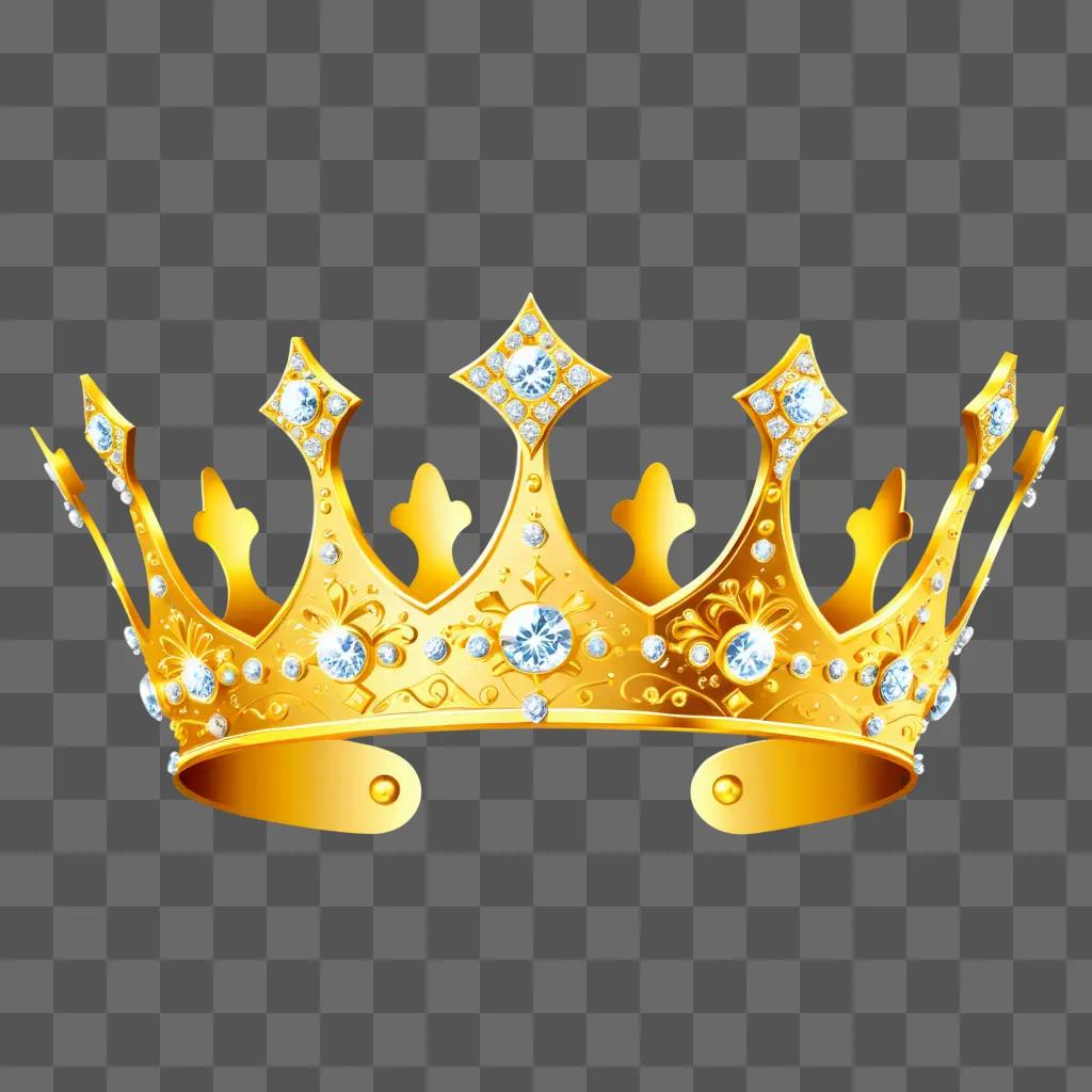 golden crown with sparkling diamonds